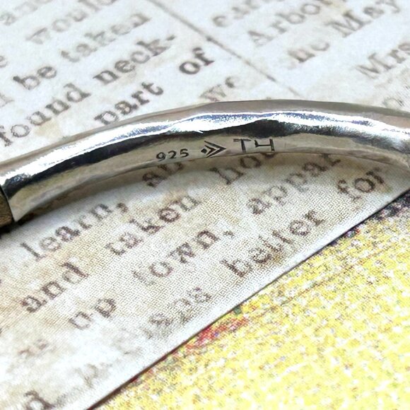 Rare Silpada Sterling Silver Perfect Mix Brass Stretch Bracelet Signed H… - Picture 4 of 9